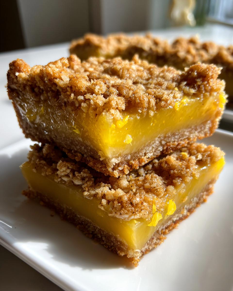 Lemon Oatmeal Crumble Bars - detail 1