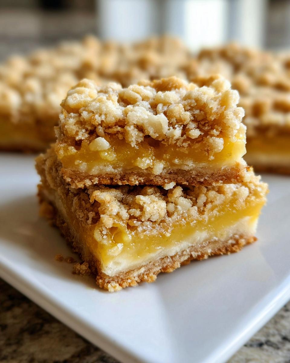 Lemon Oatmeal Crumble Bars - detail 2