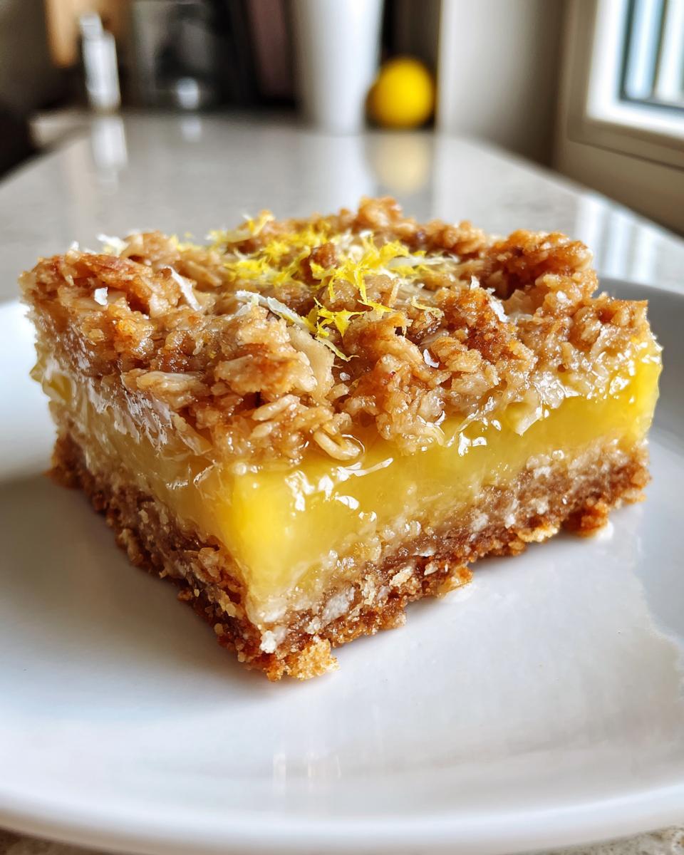 Lemon Oatmeal Crumble Bars - detail 2
