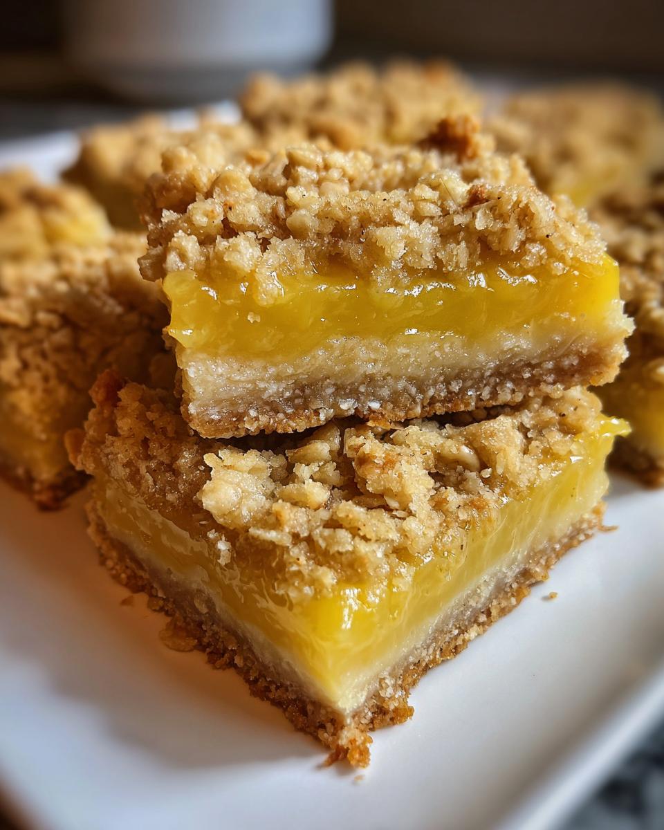Lemon Oatmeal Crumble Bars - detail 3