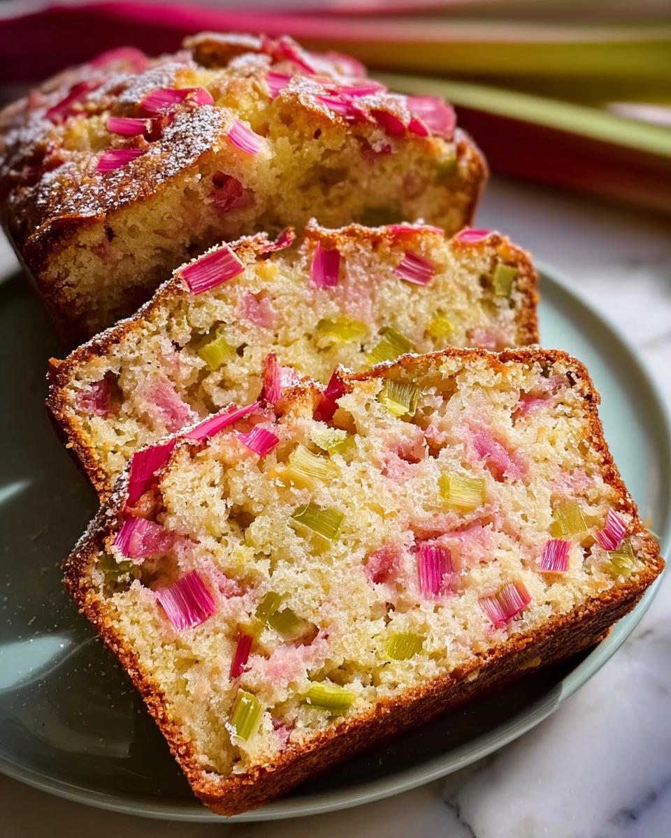 Lemon Rhubarb Bread - detail 1