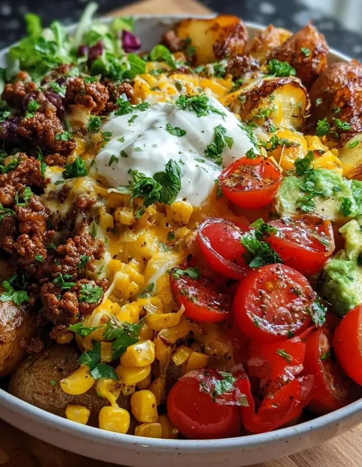 Loaded Potato Taco Bowl