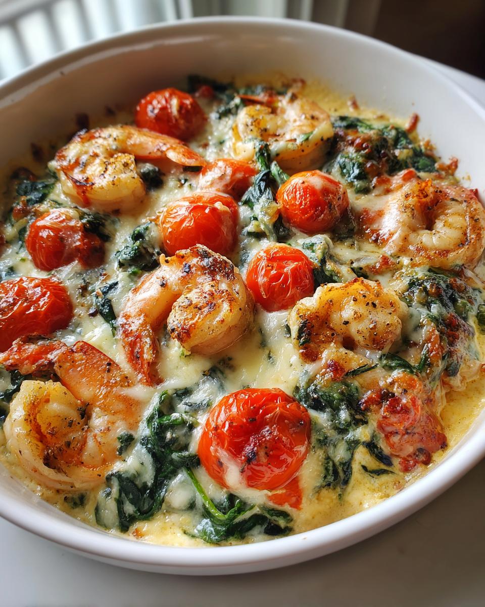 Low-Carb Shrimp Tuscan Bake - detail 1