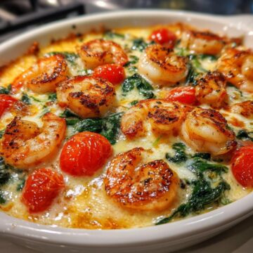 Low-Carb Shrimp Tuscan Bake
