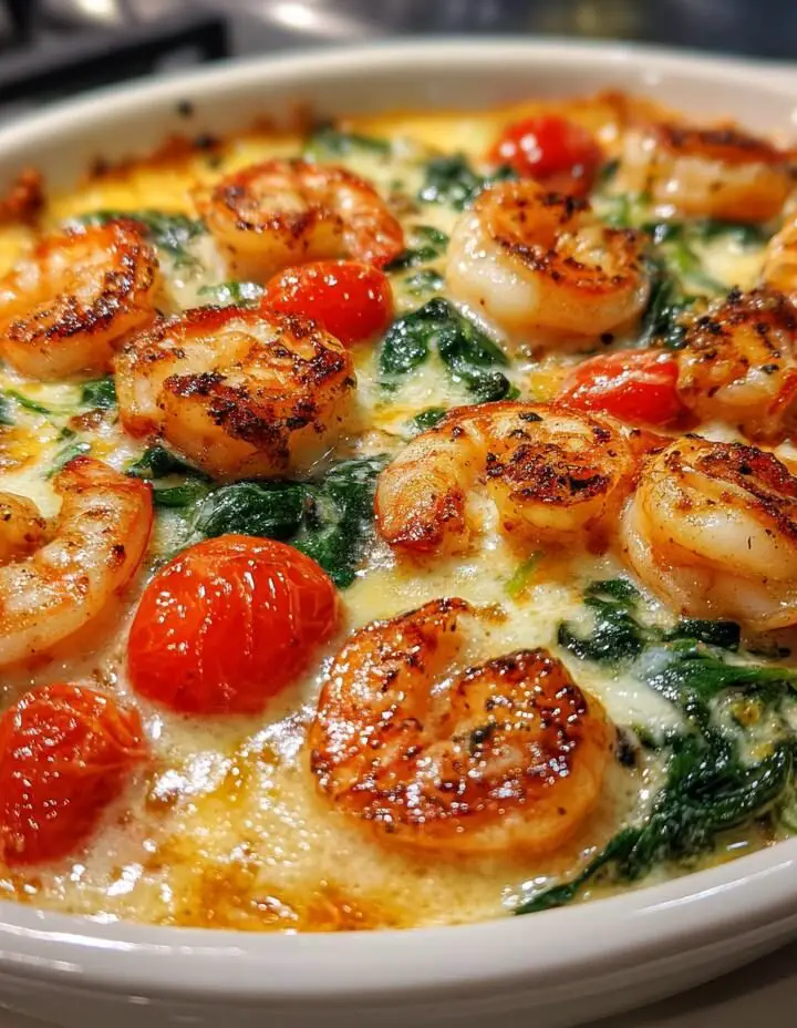 Low-Carb Shrimp Tuscan Bake
