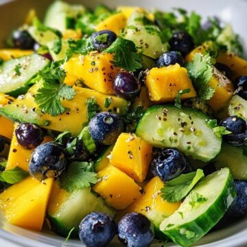 Mango Cucumber Salad with Blueberries and Avocado