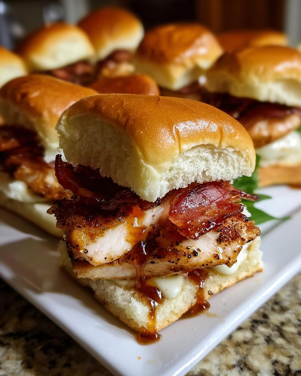 Maple Chicken Bacon Sliders - detail 2