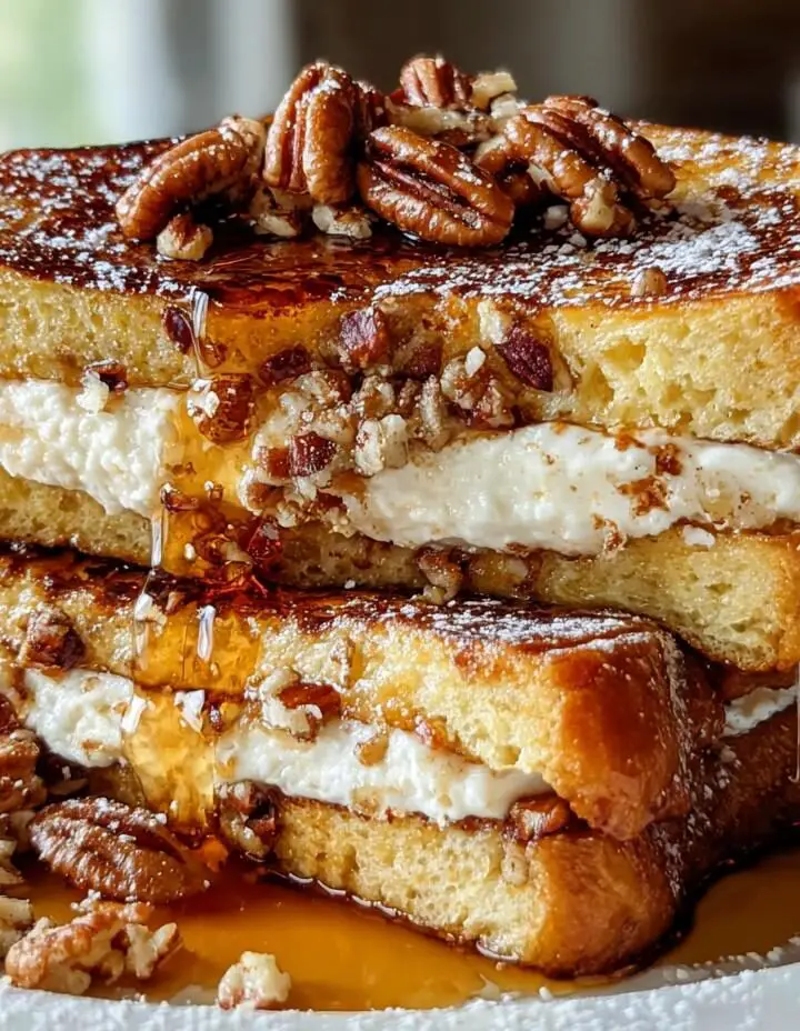 Maple Pecan Cream Cheese Stuffed French Toast