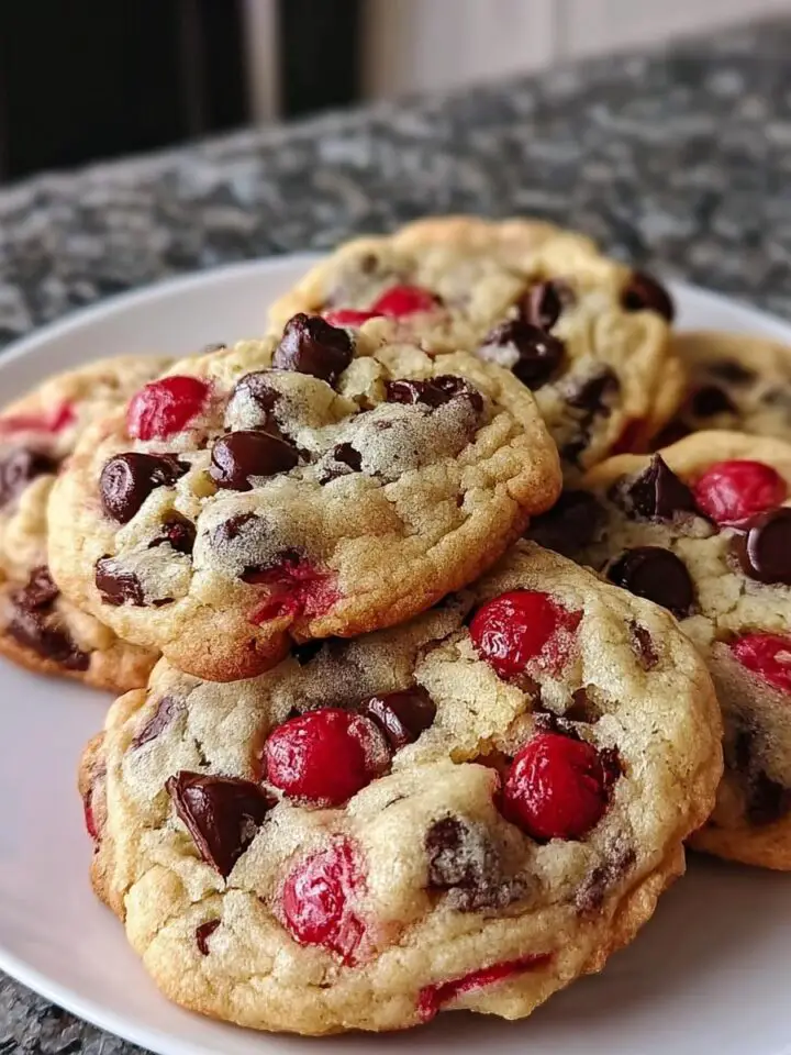 Maraschino Cherry Chocolate Chip Cookies