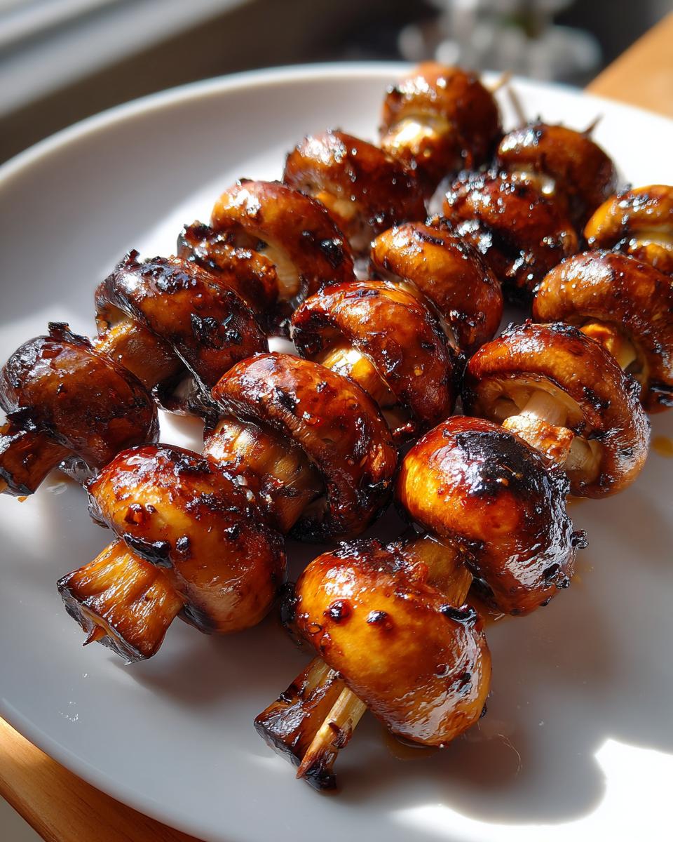 Marinated Grilled Mushroom Skewers - detail 1