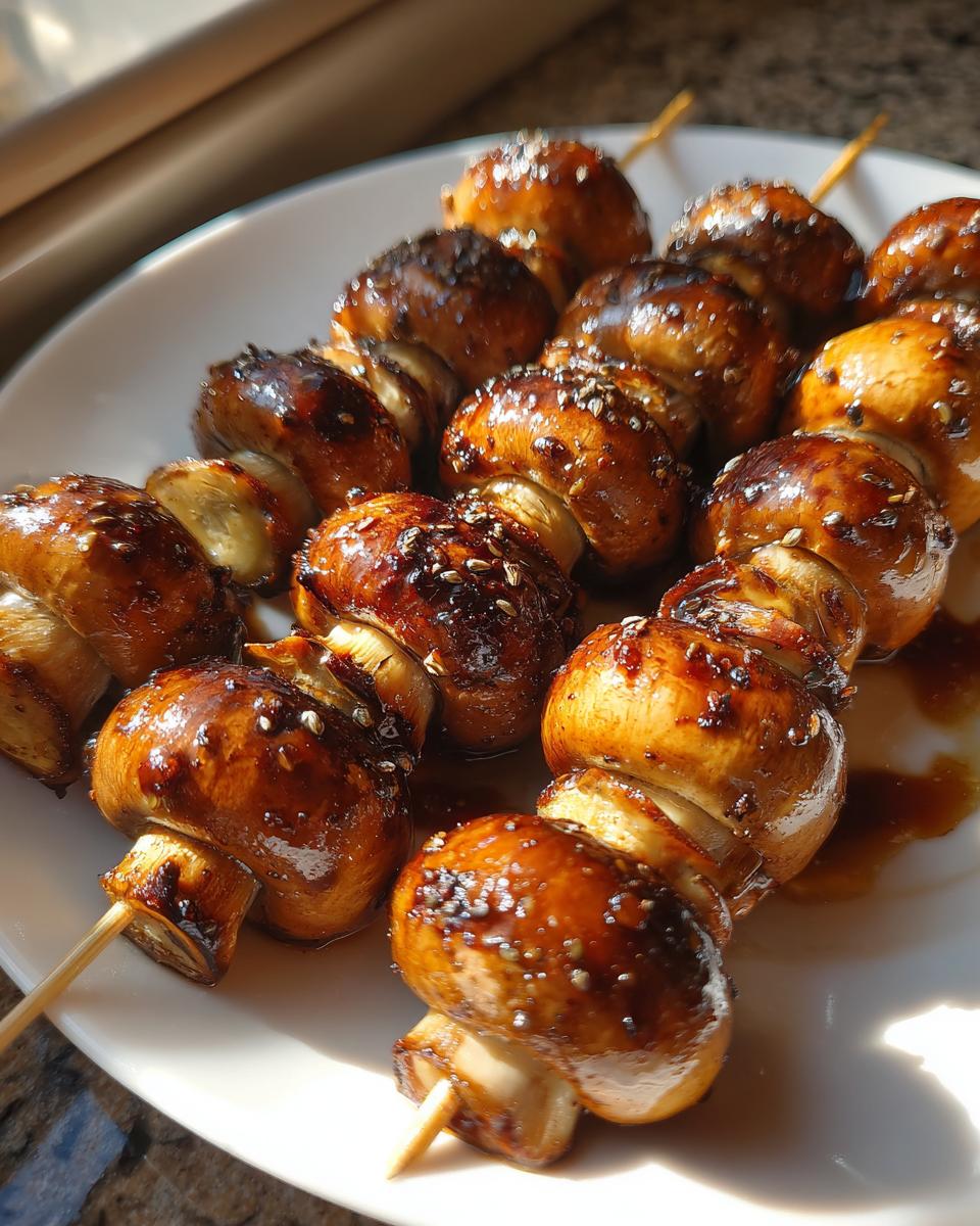 Marinated Grilled Mushroom Skewers - detail 2