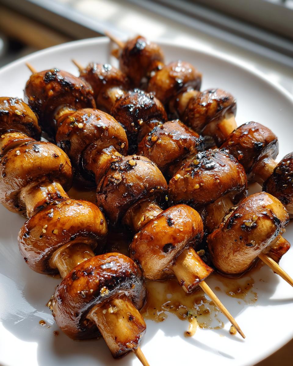 Marinated Grilled Mushroom Skewers - detail 3