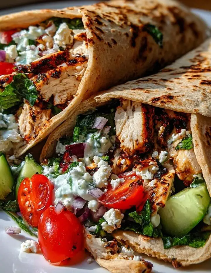 Mediterranean Chicken Wraps