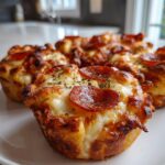 Mini Deep Dish Crescent Roll Pizzas