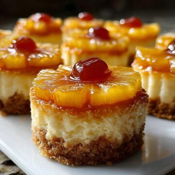 Mini Pineapple Upside Down Cheesecakes