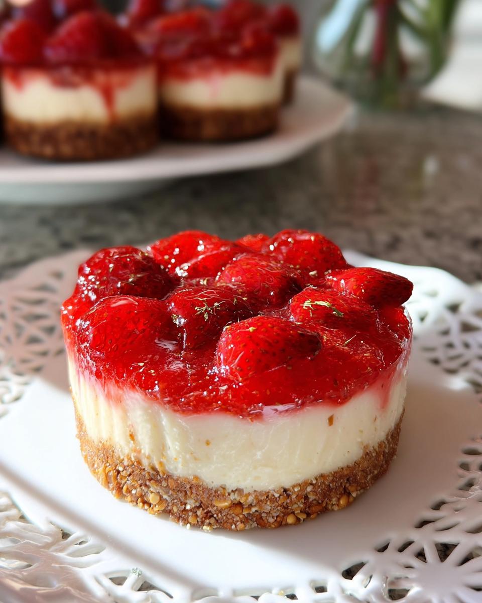 Mini Strawberry Pretzel Salad Cheesecake - detail 2