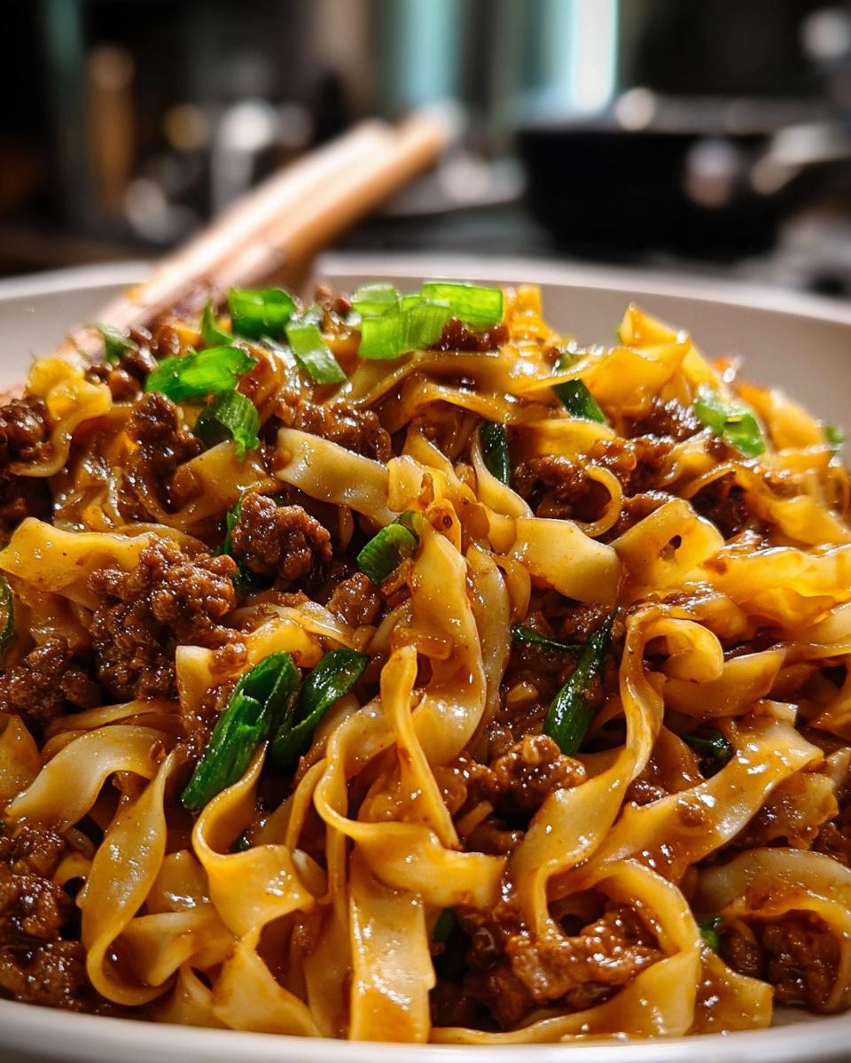 Mongolian Ground Beef Noodles - detail 1