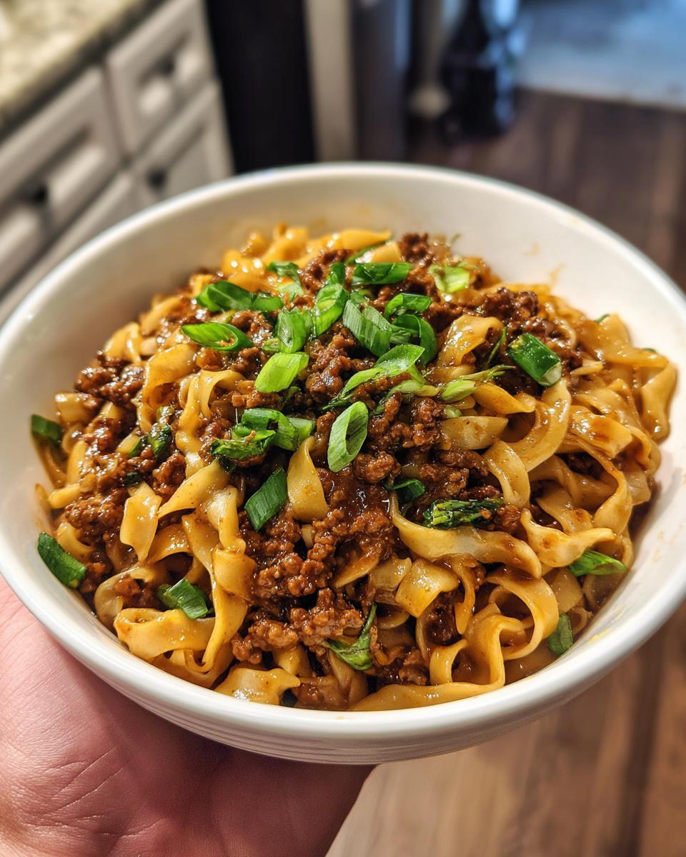Mongolian Ground Beef Noodles - detail 1