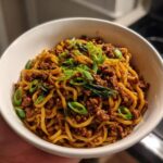 Mongolian Ground Beef Noodles