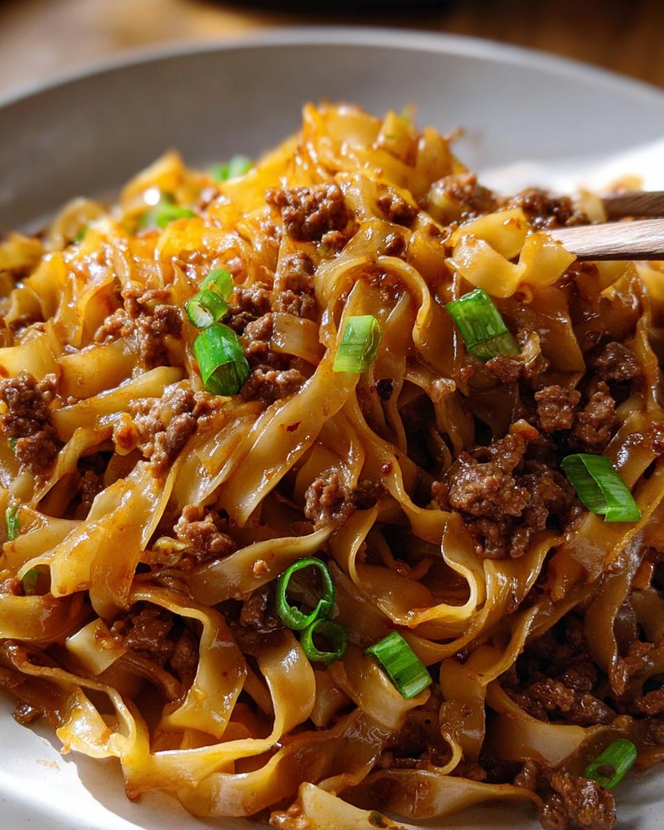 Mongolian Ground Beef Noodles - detail 2