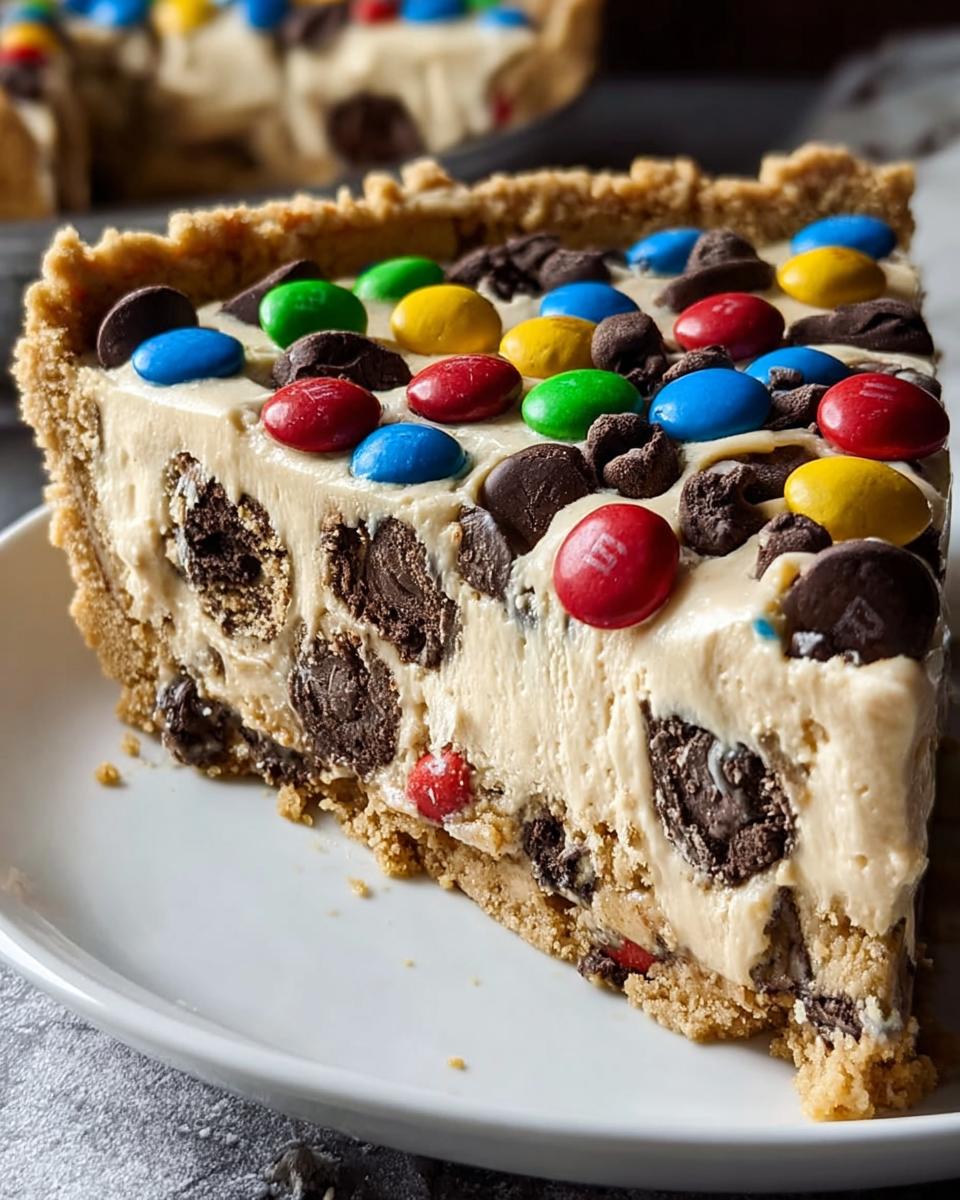 Monster Cookie Peanut Butter Cheesecake Pie - detail 1
