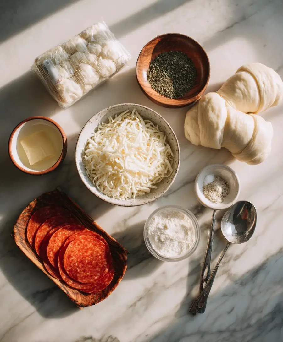 Mozzarella Pepperoni Croissant Rolls - Ingredients