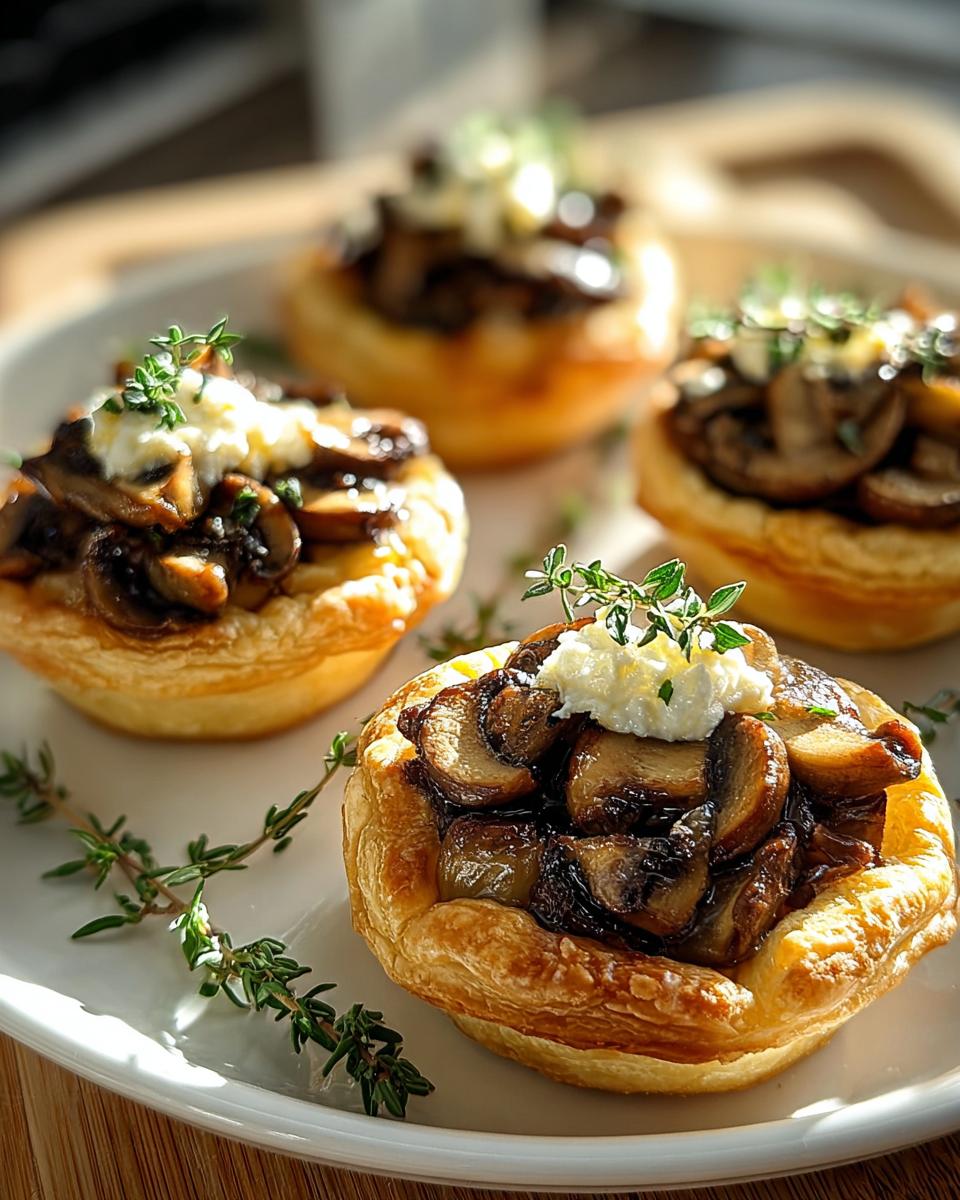 Mushroom Goat Cheese Tarts - detail 2