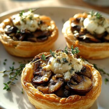 Mushroom Goat Cheese Tarts