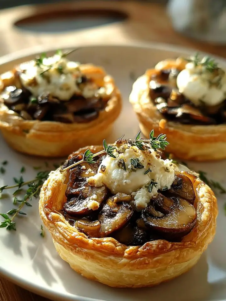 Mushroom Goat Cheese Tarts