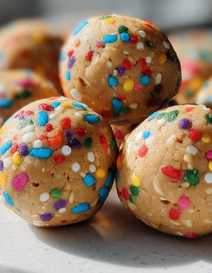No Bake Cake Batter Protein Balls