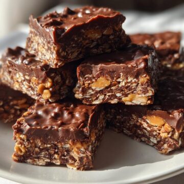 No Bake Chocolate Oatmeal Bars