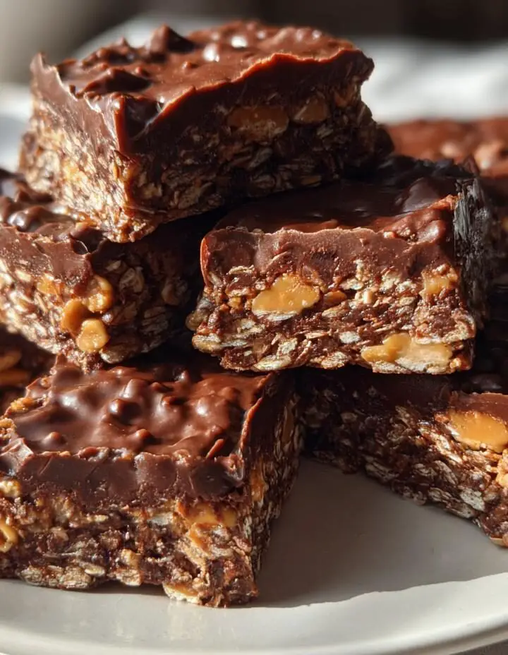 No Bake Chocolate Oatmeal Bars