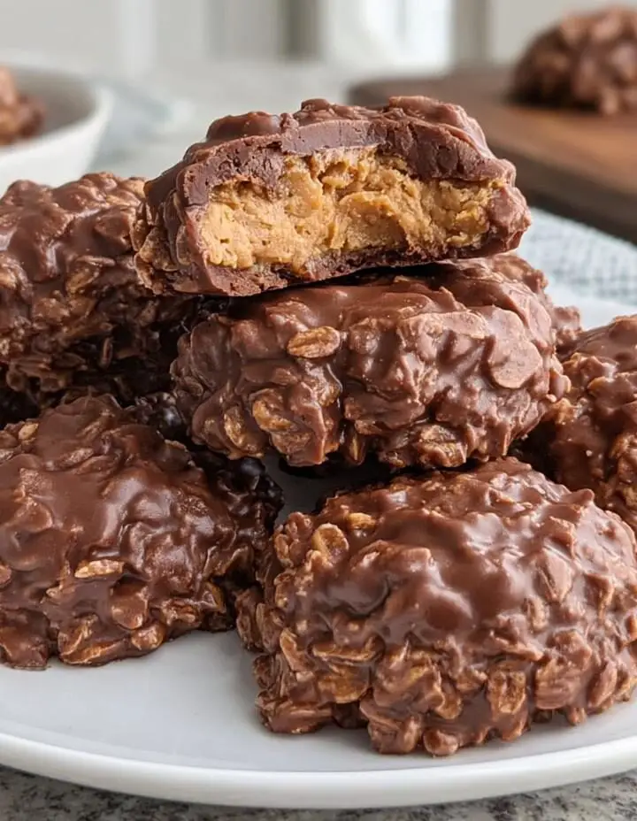 No-Bake Chocolate Peanut Butter Cookies
