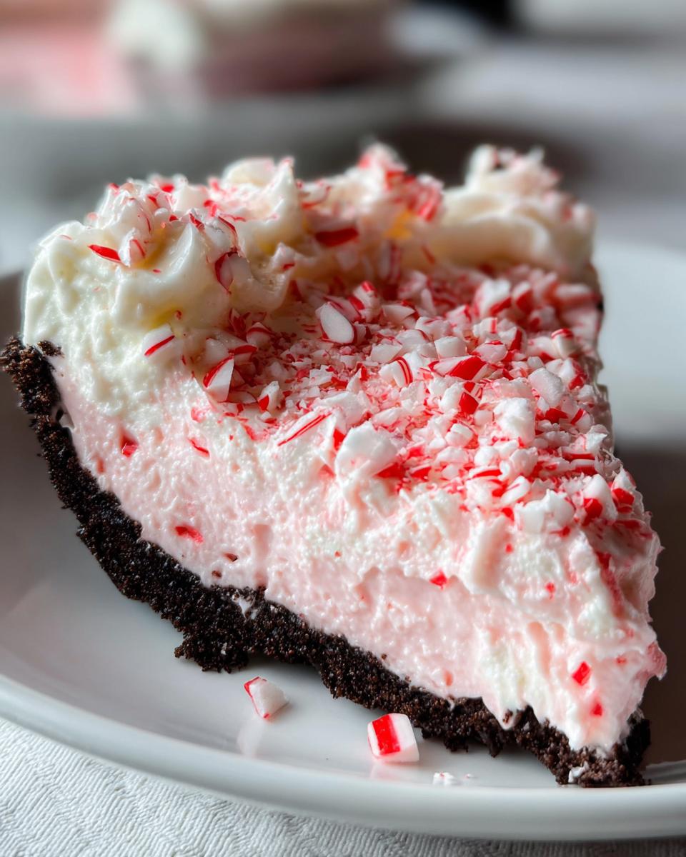No-Bake Christmas Peppermint Pie - detail 1