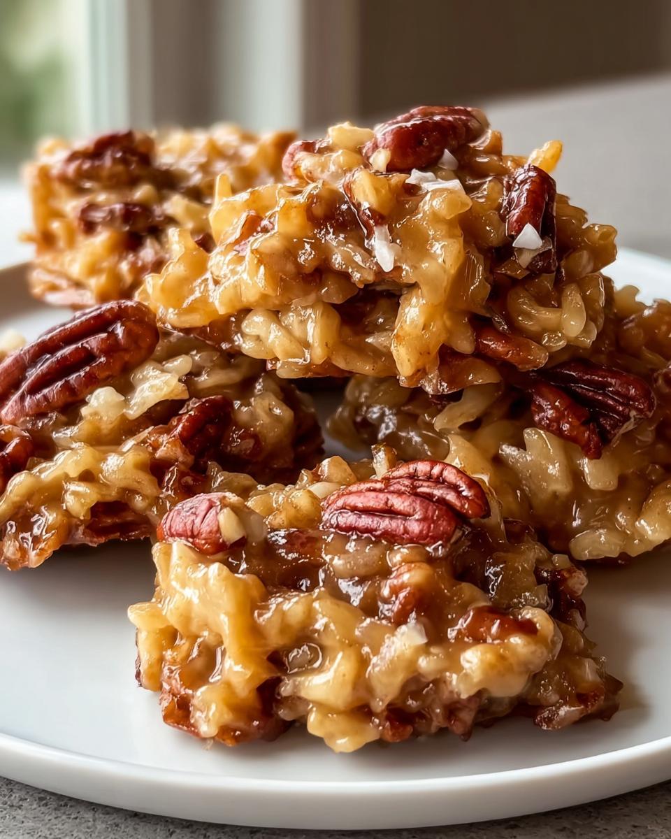 No-Bake Coconut Pecan Praline Clusters - detail 1