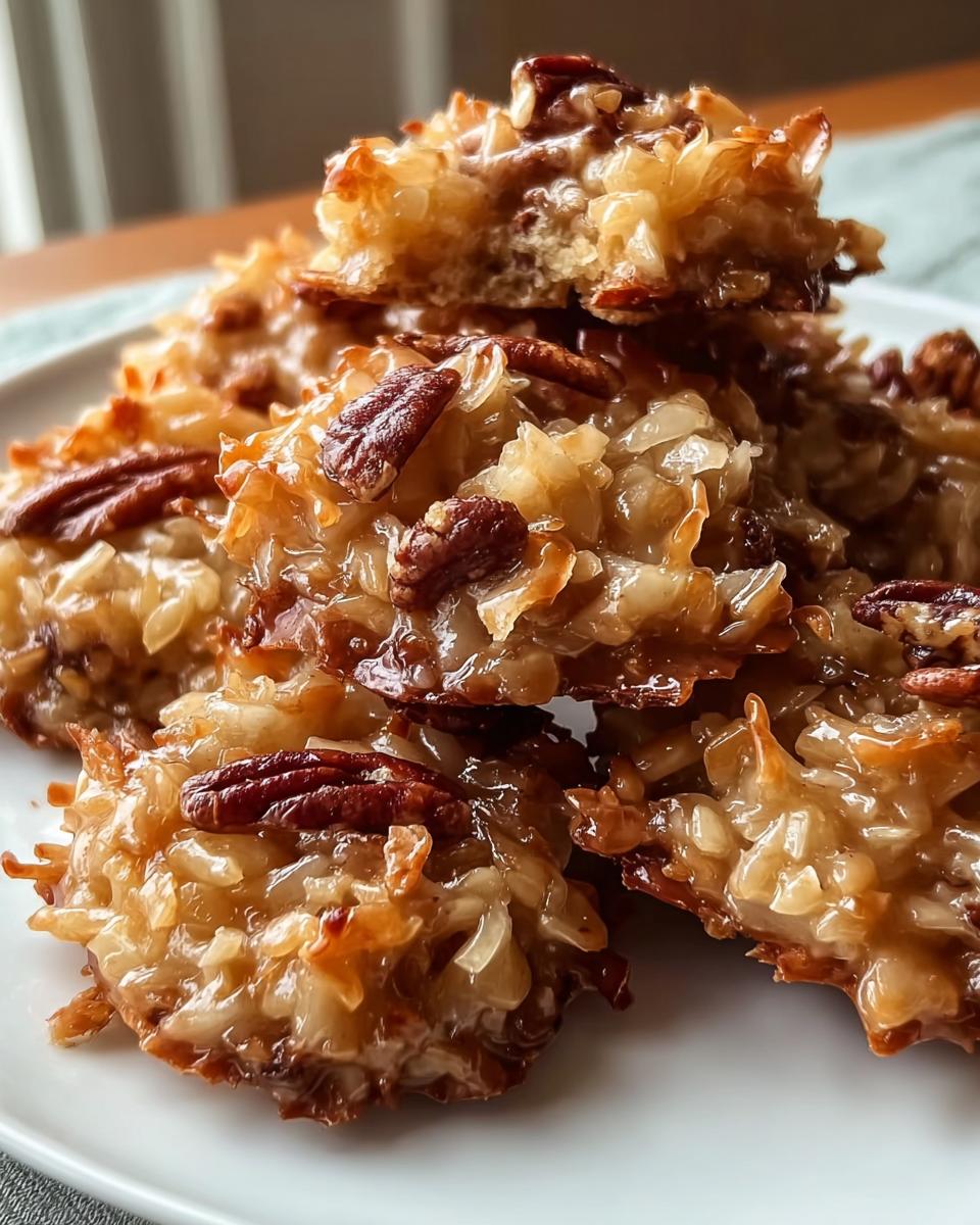 No-Bake Coconut Pecan Praline Clusters - detail 2