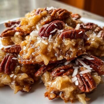 No-Bake Coconut Pecan Praline Clusters