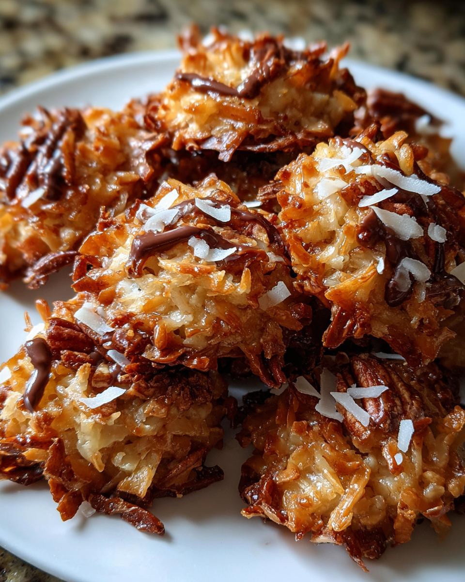 No-Bake Coconut Pecan Praline Cookies - detail 2