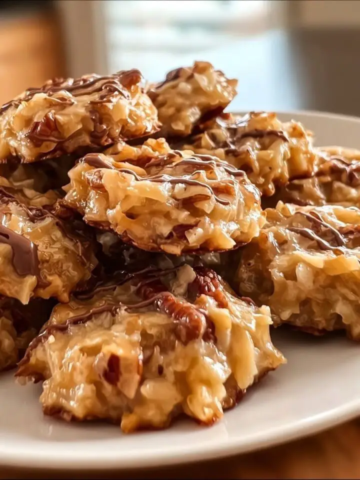 No-Bake Coconut Pecan Praline Cookies