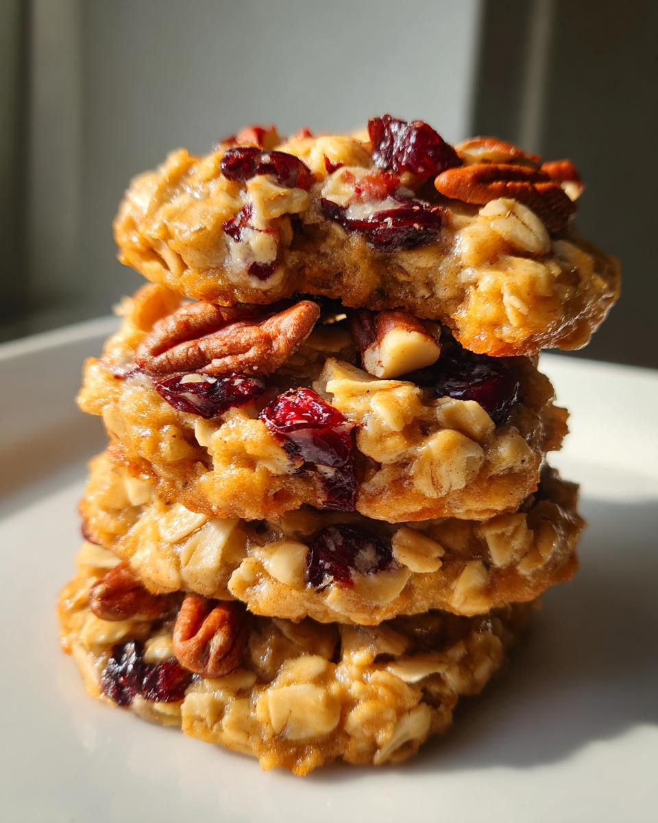 No-Bake Cranberry Pecan Praline Cookies - detail 2