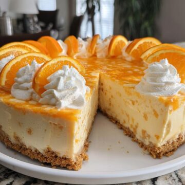 No-Bake Creamsicle Cheesecake