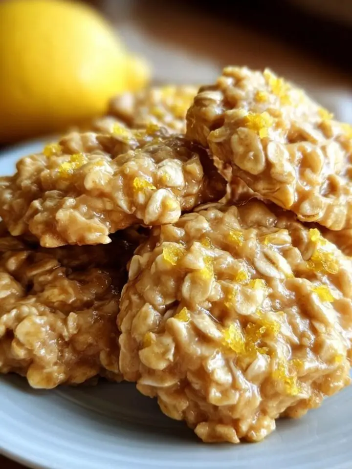 No-Bake Lemon Oatmeal Cookies