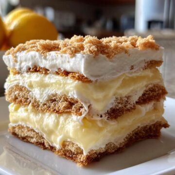 No-Bake Lemon Éclair Cake