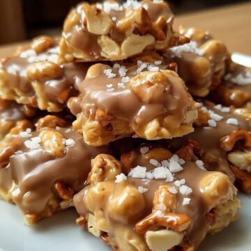 No-Bake Peanut Butter Pretzel Clusters