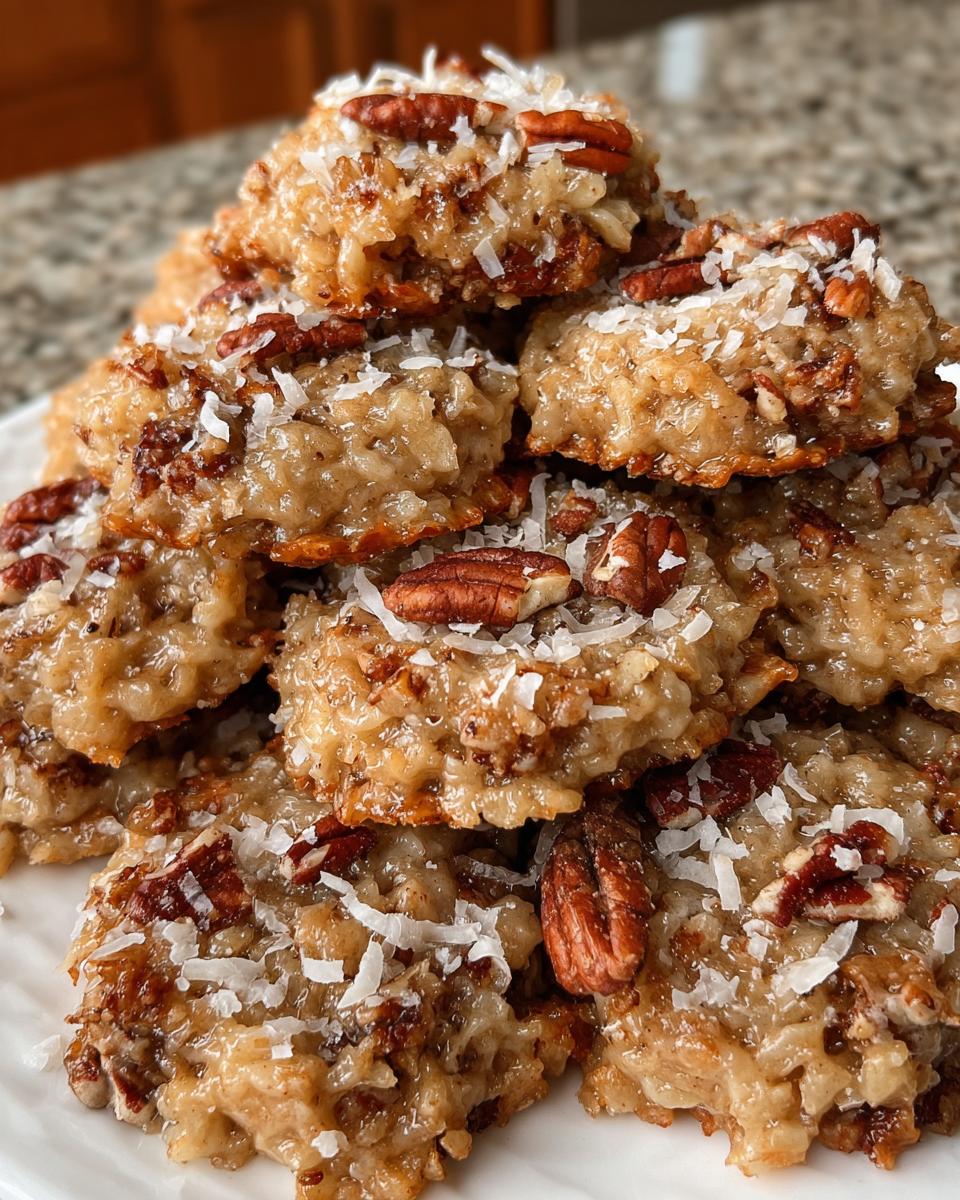 No-Bake Pecan Coconut Praline Cookies - detail 1