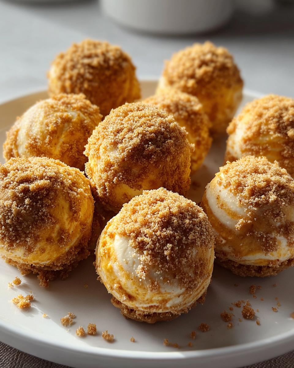 No Bake Pumpkin Cheesecake Balls - detail 1