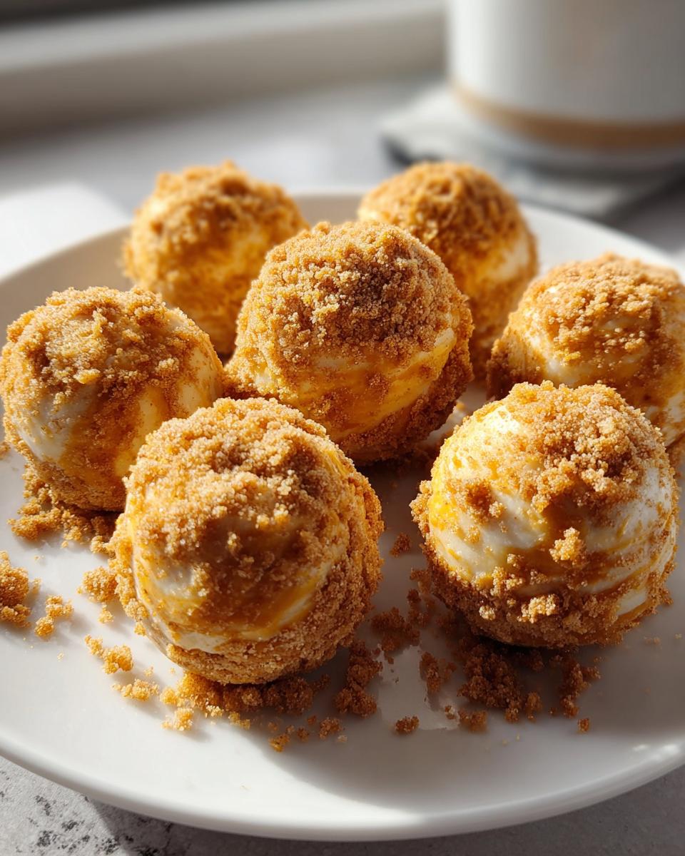 No Bake Pumpkin Cheesecake Balls - detail 2