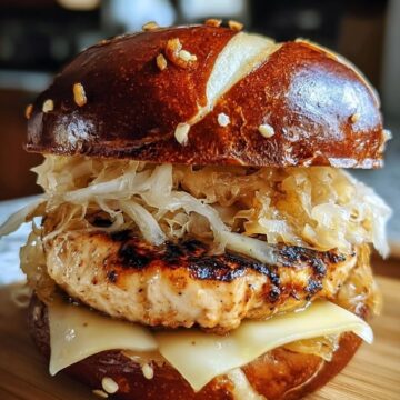 Oktoberfest Maple Mustard Chicken Burger