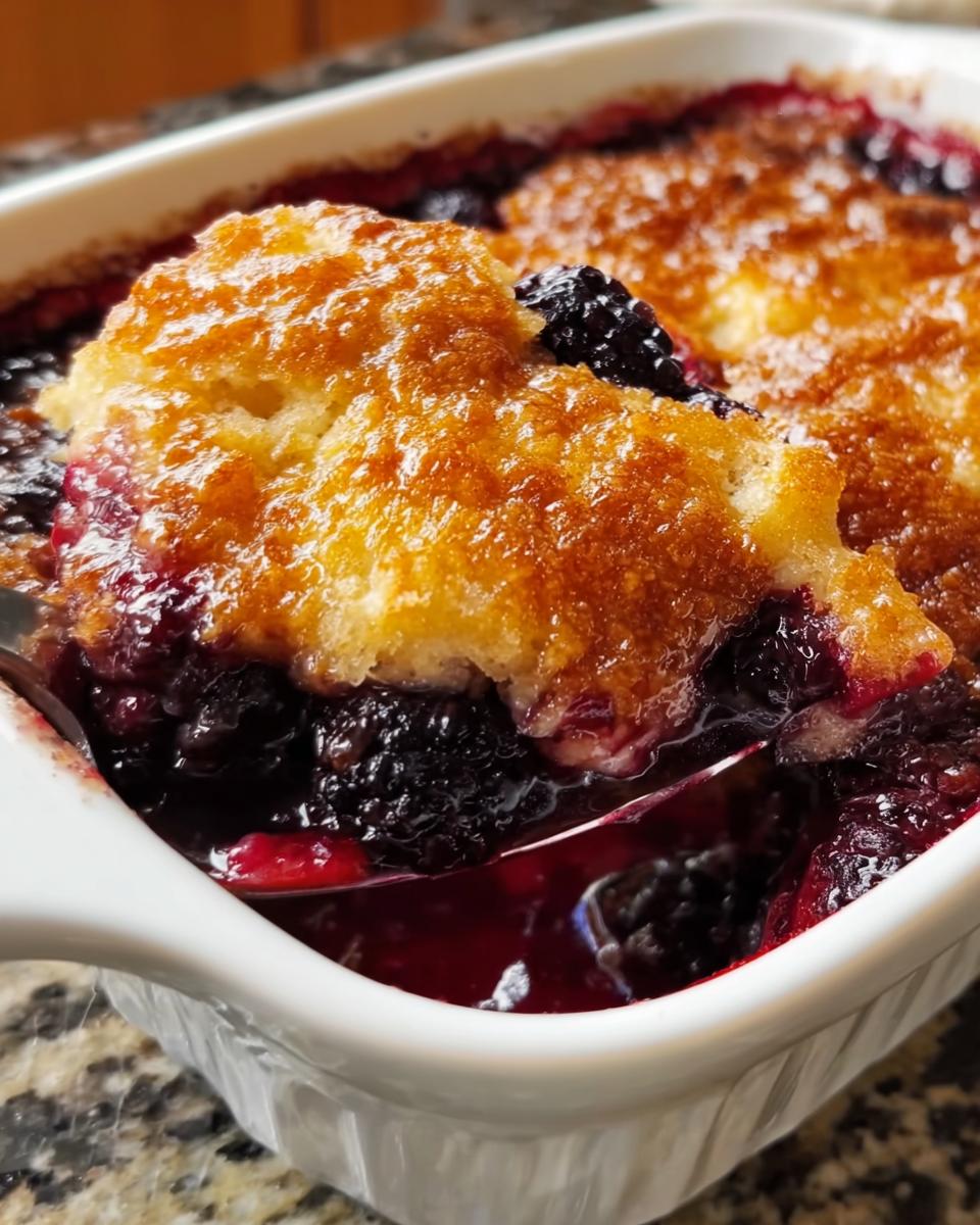 Old-Fashioned Blackberry Cobbler - detail 1