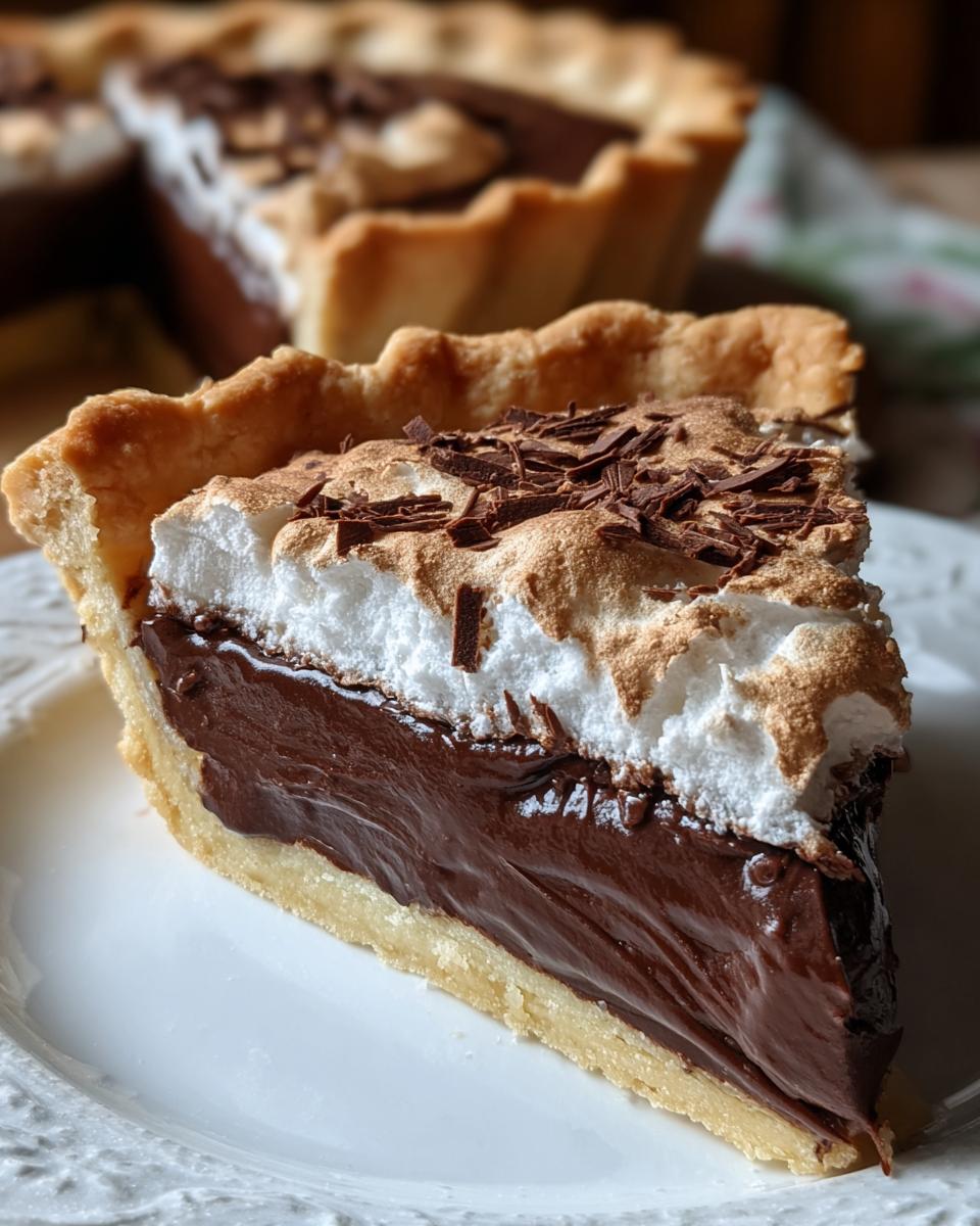 Old-Fashioned Chocolate Meringue Pie - detail 2